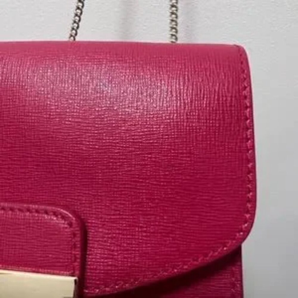 Furla Red Crossbody Bag on a Chain - Picture 2 of 6